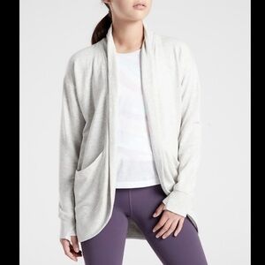 Athleta Girl Light Gray Open Front Cardigan Wrap